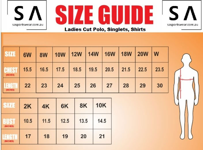 Ladies Cut Polo, Singlets & Shirts