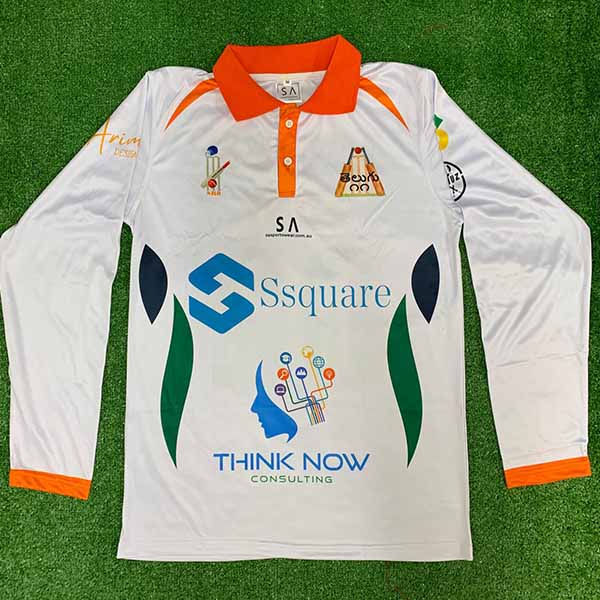 Full Sleeve White Cricket T Shirt Manufacturers in Australia